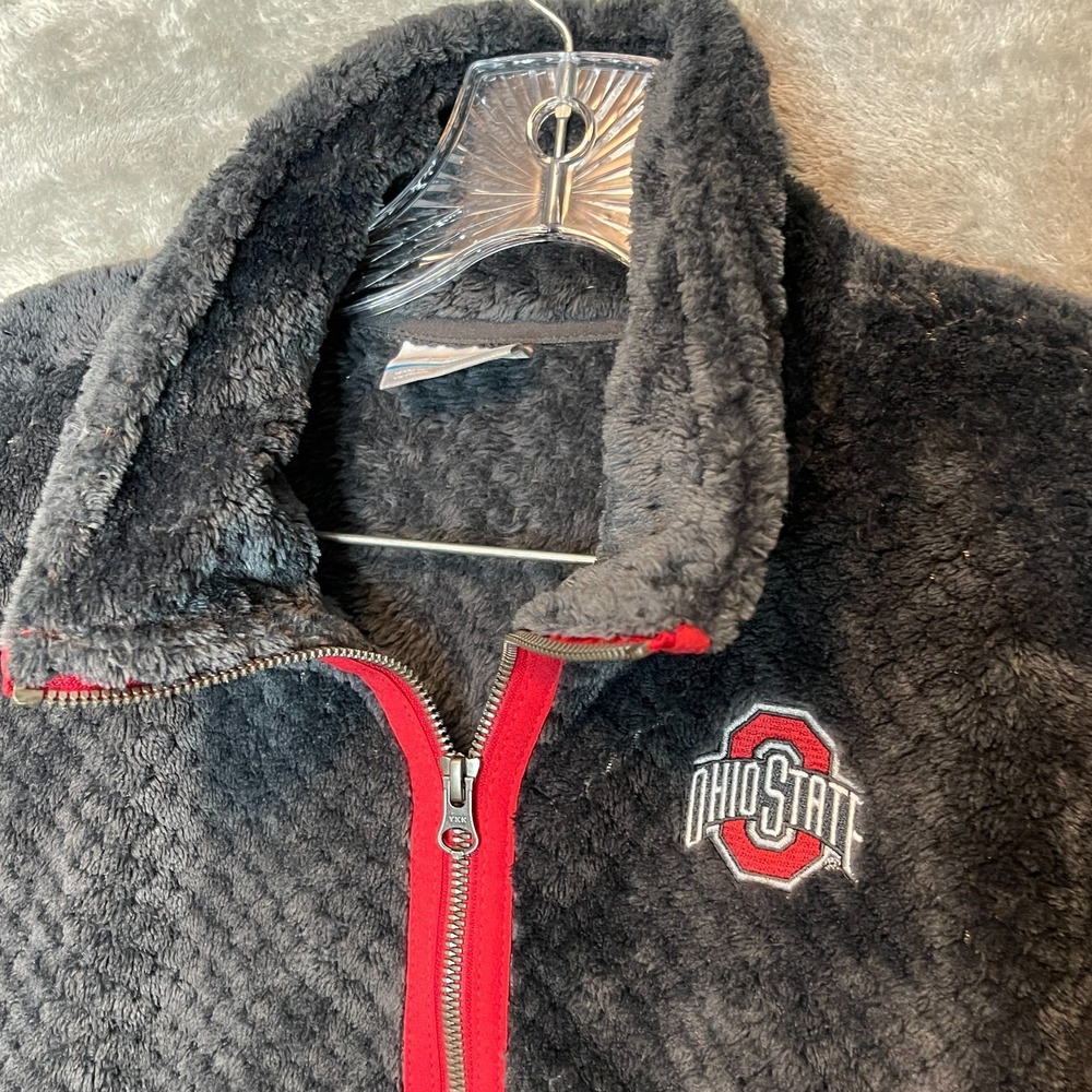 Columbia Women Ohio State Buckeyes Fire Side II Sherpa Full Zip Fleece Jacket M
